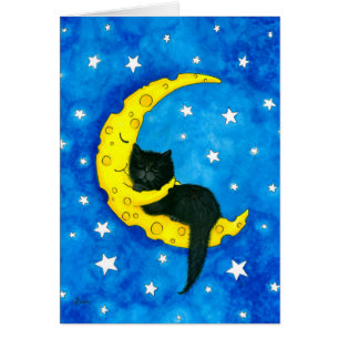 Gato de los sueños dulces en la luna por Bihrle