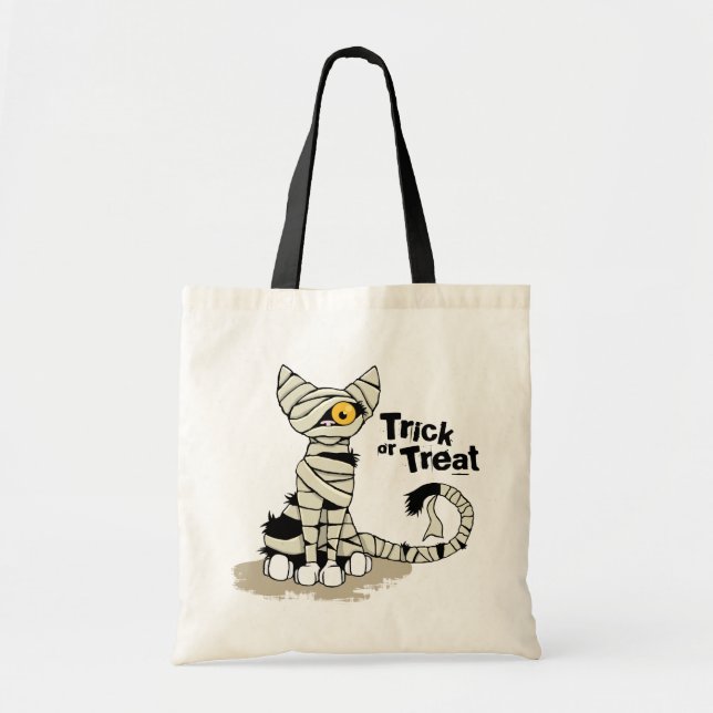 Gato de mami de truco o trato - Bolsa de Halloween (Frente)
