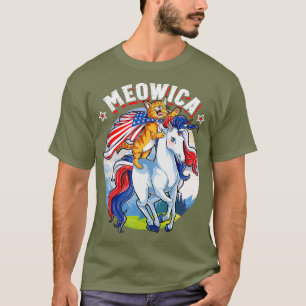 Gato de Meowica Unicornio niños camisetas 4 de jul