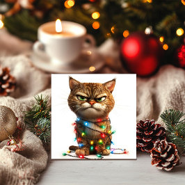 Gato de Navidad Gruñón Determinado