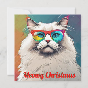 Gato de Navidad Meowy de Dibujos Animados Genial y