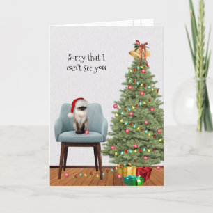 Gato de Navidad y árbol