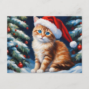 Gato de Navidad y árbol de Navidad