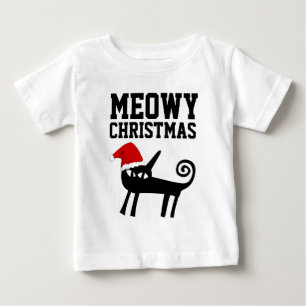 Gato de navidades, camisetas para bebés, niños peq