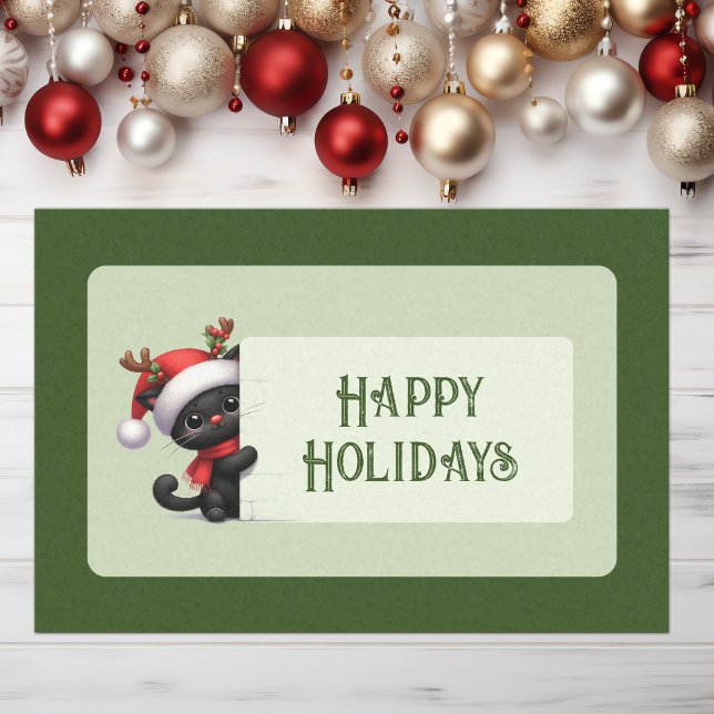 Gato de Navidades Cuadros - Papel de té festivo fe (Subido por el creador)