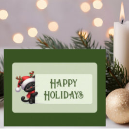 Gato de Navidades Cuidados - Postales Felices Fies