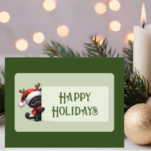 Gato de Navidades Cuidados - Postales Felices Fies