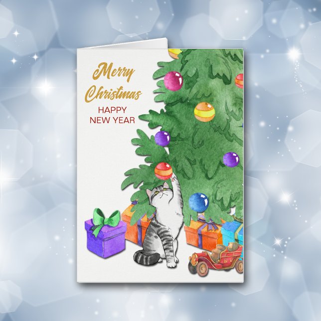 Gato de Navidades juguetones (Subido por el creador)