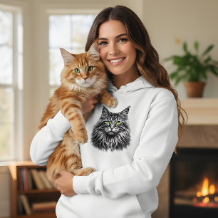 Gato de neón: Sudadera con capucha Alma Eléctrica