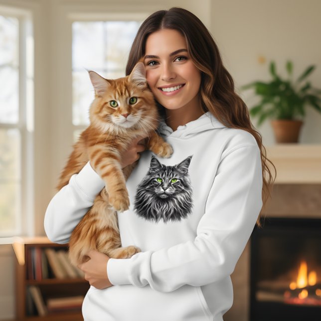 Gato de neón: Sudadera con capucha Alma Eléctrica (Subido por el creador)