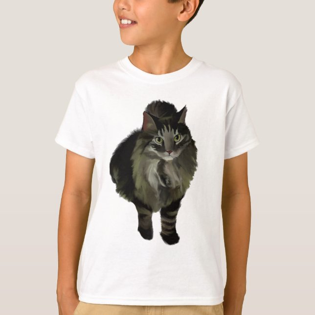 Gato de niño con micrófono en la camisa (Anverso)