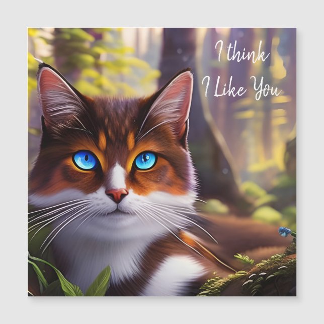Gato de ojos azules en los bosques *personificació (Anverso)