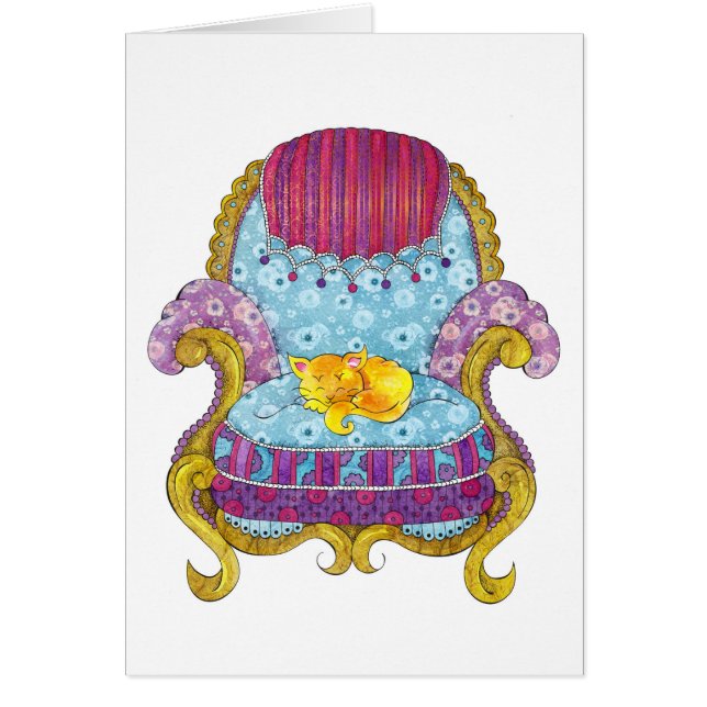 Gato de oro en silla (Frente)