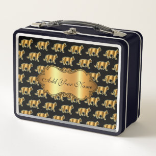 Gato de oro moderno de lujo agrega tu texto