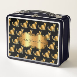 Gato de oro moderno de lujo agrega tu texto