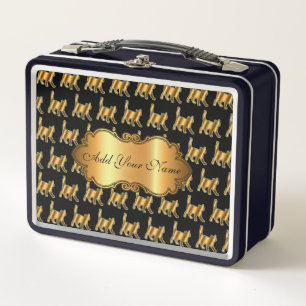 Gato de oro moderno de lujo agrega tu texto