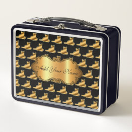 Gato de oro moderno de lujo agrega tu texto