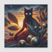 Gato de otro mundo hecho de estrellas: arte surrea