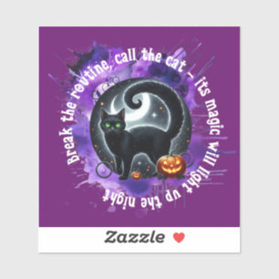 Gato de Pegatinas de Halloween