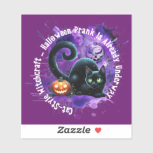 Gato de Pegatinas de Halloween
