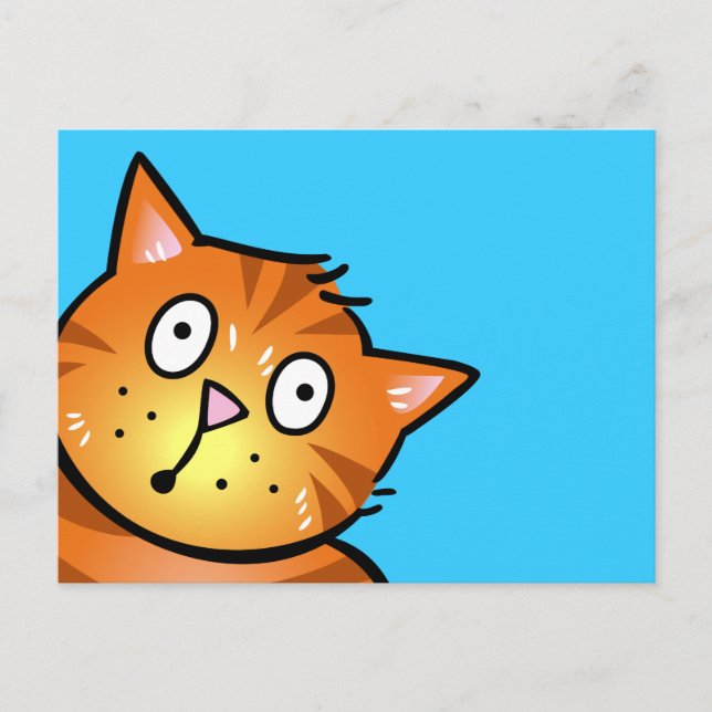 Gato de Personalizado rojo curado - postal (Anverso)