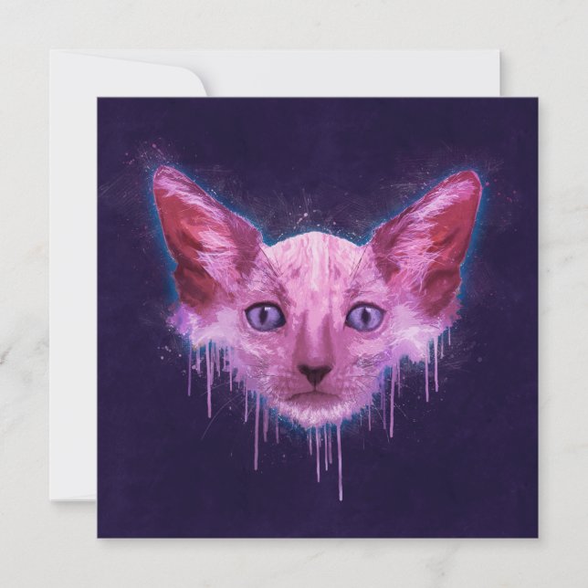 Gato de Pop Art Lykoi Werewolf (Anverso)