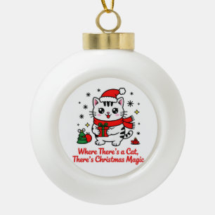 Gato de Santa Adorable Navidad - Decoración del Ár