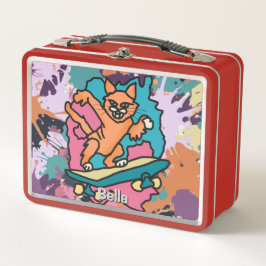 Gato de Street Retro en Skateboard | Divertido