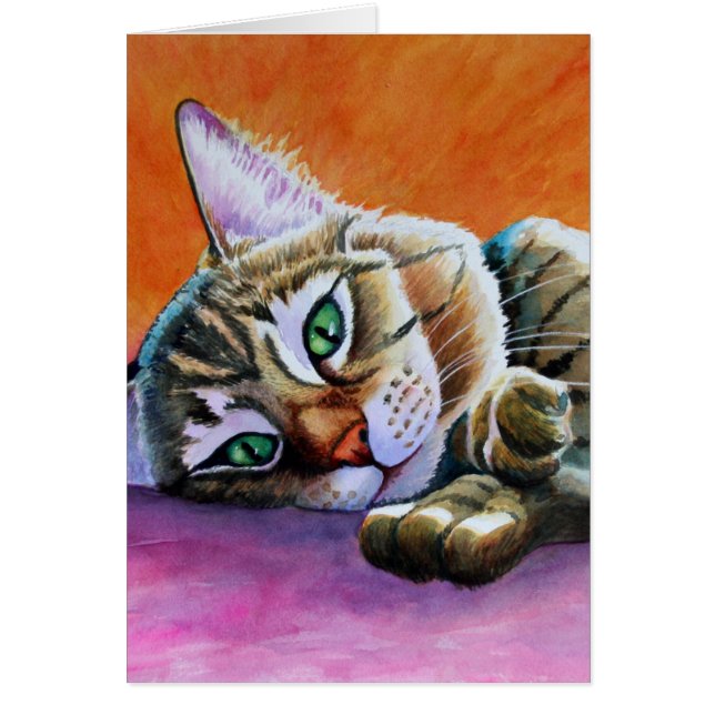 Gato de Tabby con cara ahumada (Frente)