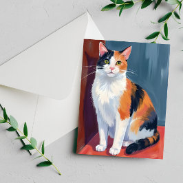 Gato de Tres Colores | Tarjeta de Mascota de Gatit