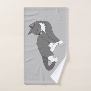 Gato de Tuxedo Gris y Blanco