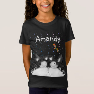 Gato de Tuxedo sorprendido por camiseta con mosca