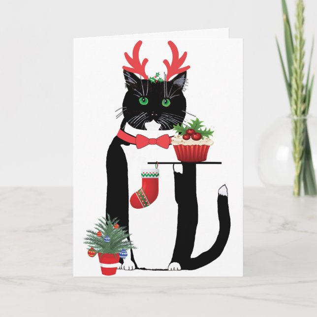 Gato de vacaciones Feliz Navidad (Anverso)