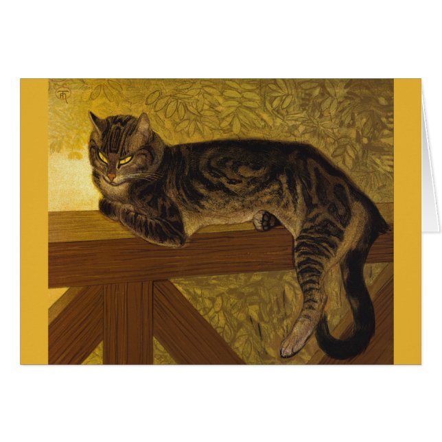 Gato de verano en Balustrade Steinlen (Anverso (Horizontal))