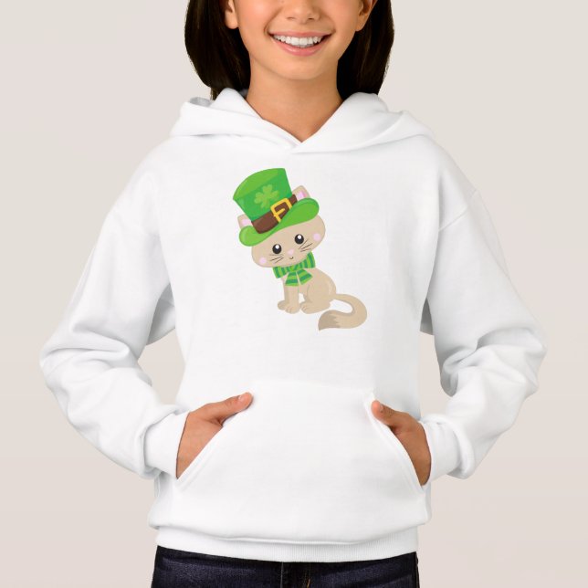 Gato del Día de San Patricio, Gorra de Leprechaun, (Anverso)