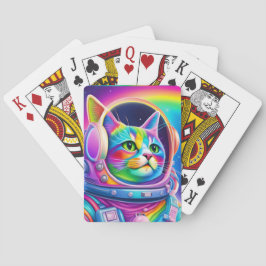 Gato del espacio arcoiris - Jugando cartas