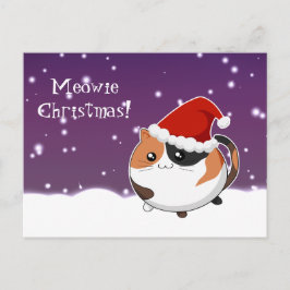 Gato del gatito del calicó del navidad de Kawaii