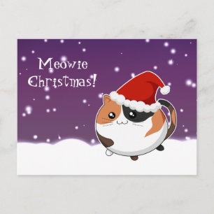 Gato del gatito del calicó del navidad de Kawaii