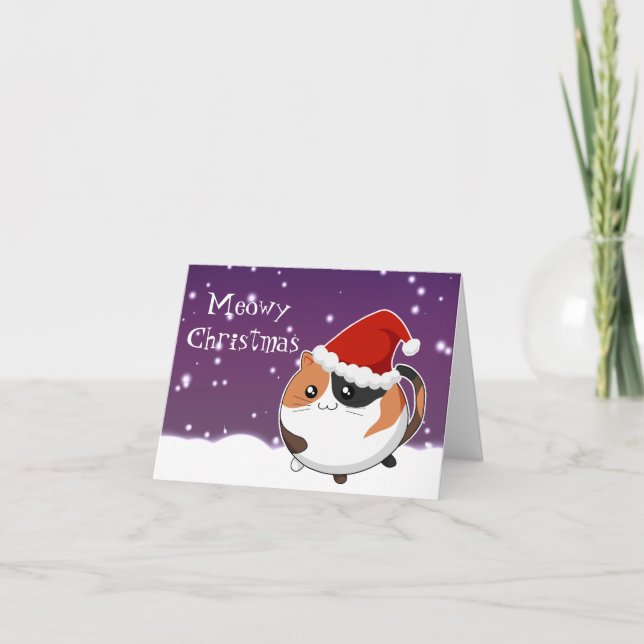 Gato del gatito del calicó del navidad de Kawaii (Anverso)