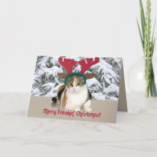 Gato del gatito y Felices Navidad de Freakin de