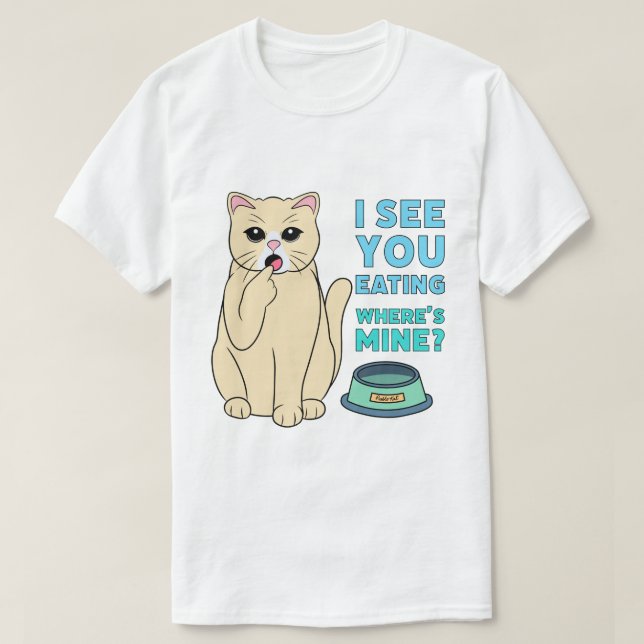 Gato del inspector de alimentos | Camiseta (Diseño del anverso)