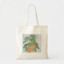 Gato del jengibre por la bolsa de asas del diseño