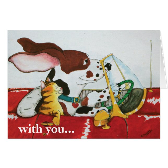 Gato del perro en convertible (Anverso (Horizontal))