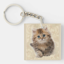 Gato del regalo del llavero de la foto del mascota