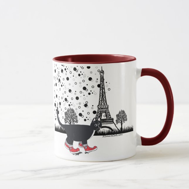 Gato del smoking en la taza de París (Derecha)
