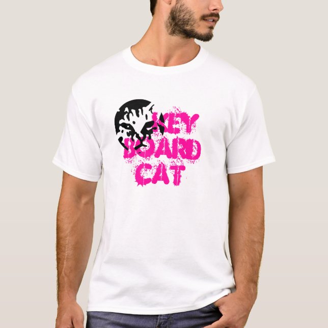 Gato del teclado - camiseta de la plantilla (Anverso)