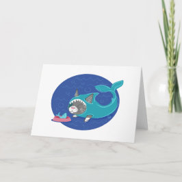 Gato del tiburón - tarjeta de felicitación