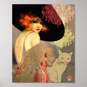 Gato del Veronica y poster o impresión de la