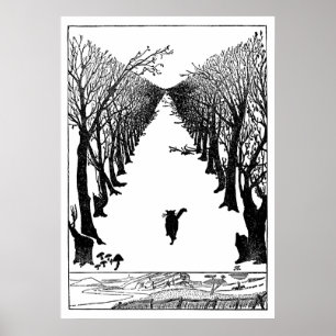 Gato del vintage que camina arte solo