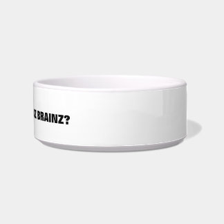 Gato del zombi puedo cuenco del alimento para